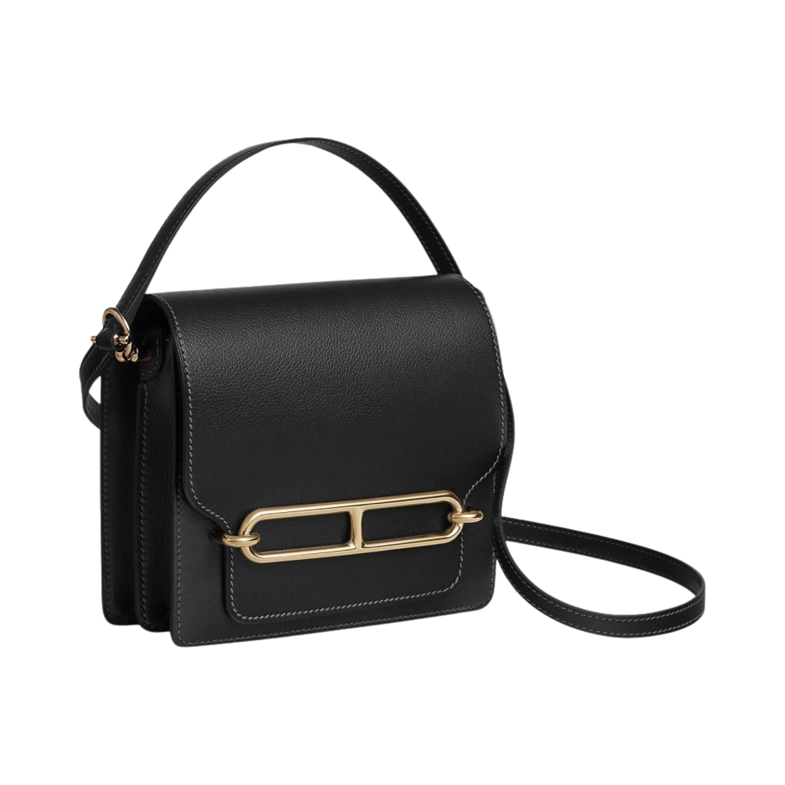 에르메스 롤리스 미니백 에버그레인 & 페르마브라스 하드웨어 누아(Hermes Roulis Mini Bag Evergrain & Permabrass Noir) - 2