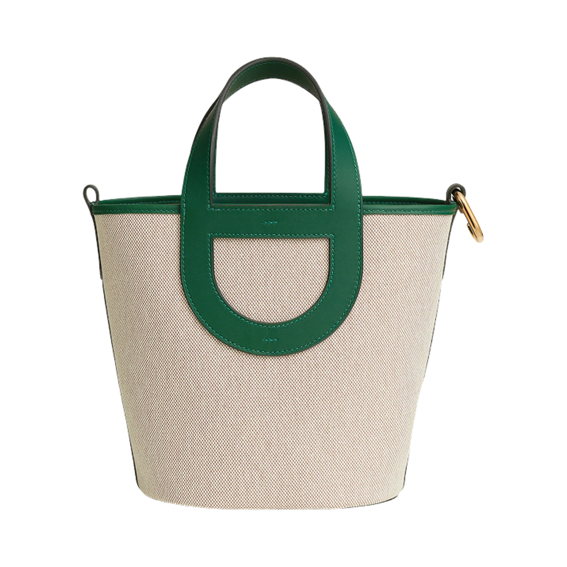 에르메스 인 더 루프 18 백 H 캔버스 스위프트 카프스킨 & 골드 하드웨어 에크류 베쥬 베르 모옌(Hermes In The Loop 18 Bag H Canvas Swift Calfskin & Gold Ecru Beige Vert Moyen) - 1