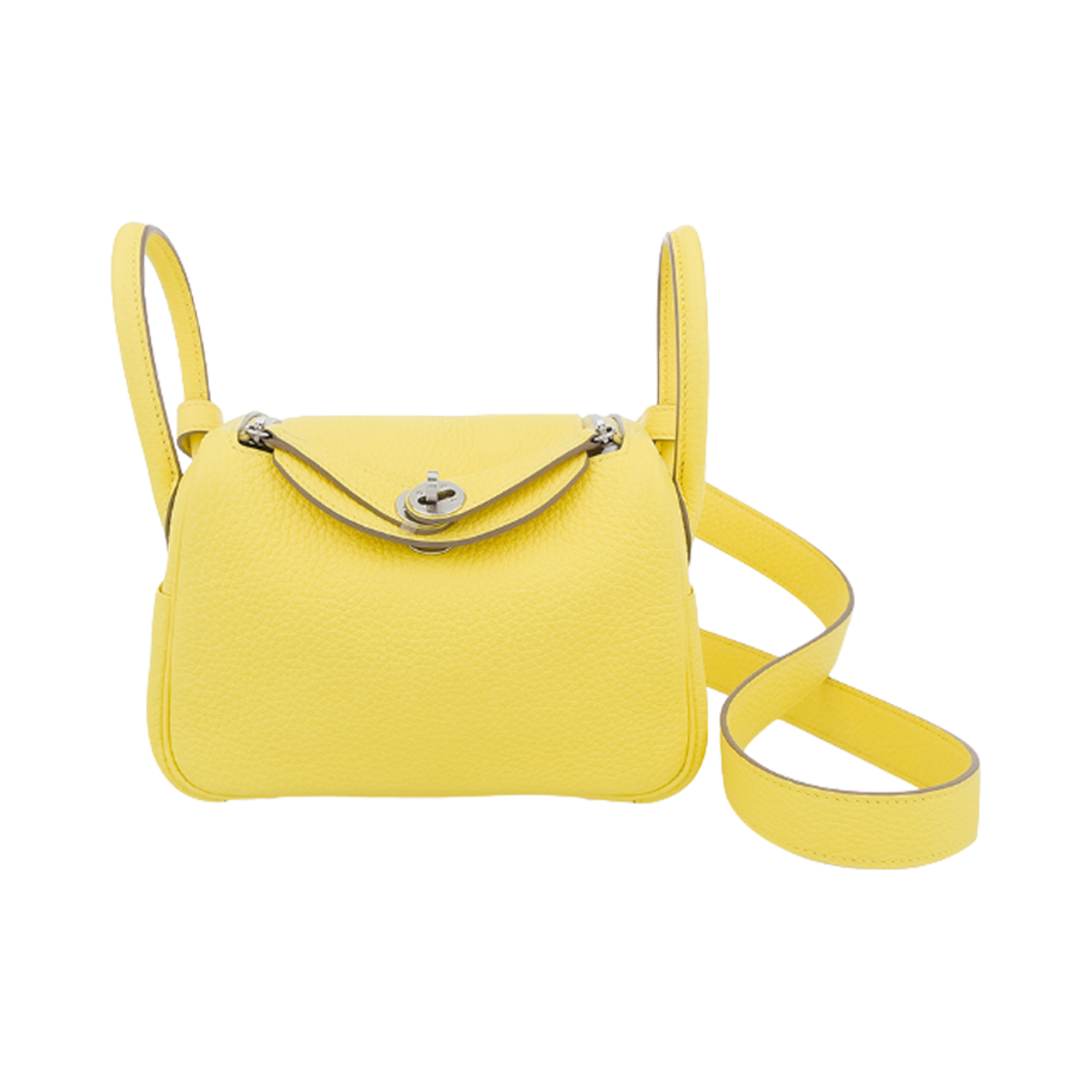ITAKJ92PPGK4 [B등급] Hermes Vintage Mini Lindy 19 Lime Silver - 대표 이미지 #1