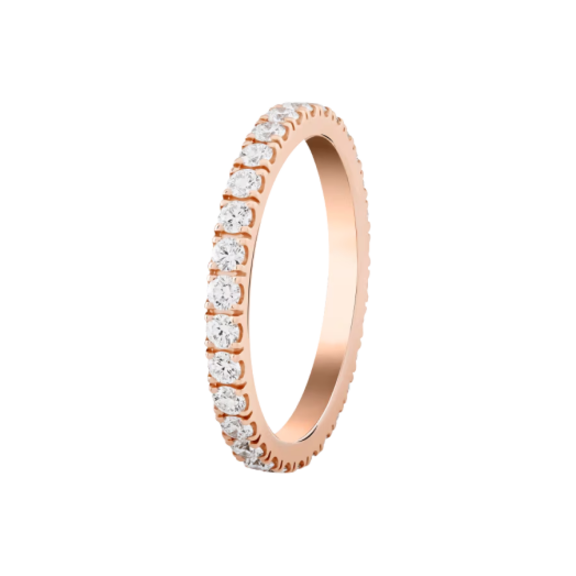 반 클리프 & 아펠 펠리시테 웨딩 밴드 2.1mm 18K 핑크 골드 다이아몬드(Van Cleef & Arpels Felicite Wedding Band 2.1mm 18K Pink Gold Diamond)