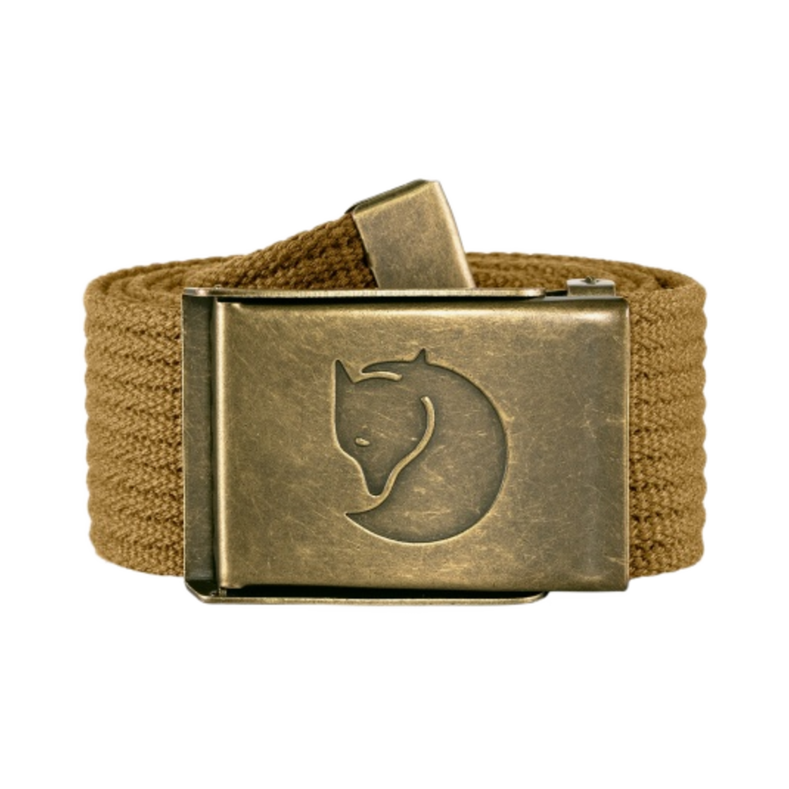 77297-232 Fjallraven Canvas Brass Belt 4cm Buckwheat Brown