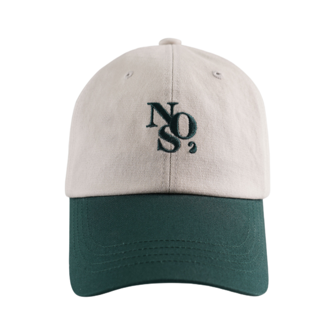 NOS7 배색 볼캡 베이지 그린(NOS7 Color Combination Ball Cap Beige Green)