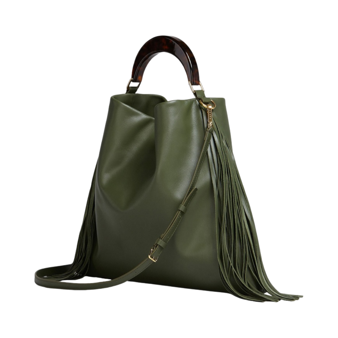 마르니 레더 프린지 베니스 미디움백 가제보 마룬(Marni Leather Fringes Venice Medium Bag Gazebo Maroon) - 3