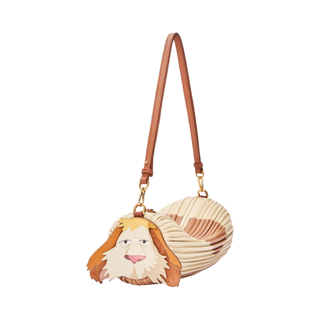 로에베 x 하울의 움직이는 성 힌 브레이슬릿 파우치 플리츠 나파 러스트(Loewe x Howl's Moving Castle Heen Bracelet Pouch in Pleated Nappa Rust) - 1