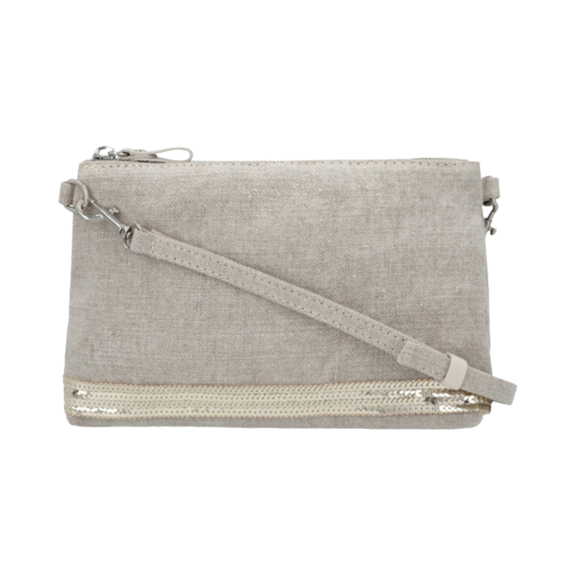 0PVE31-V41071-018 Vanessa Bruno Spangle Zipped Pouch Sable