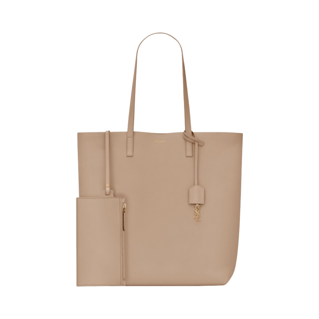 생로랑 서플 레더 노스/사우스 쇼핑백 다크 베이지(Saint Laurent Shopping Bag North/South in Supple Leather Dark Beige) - 2