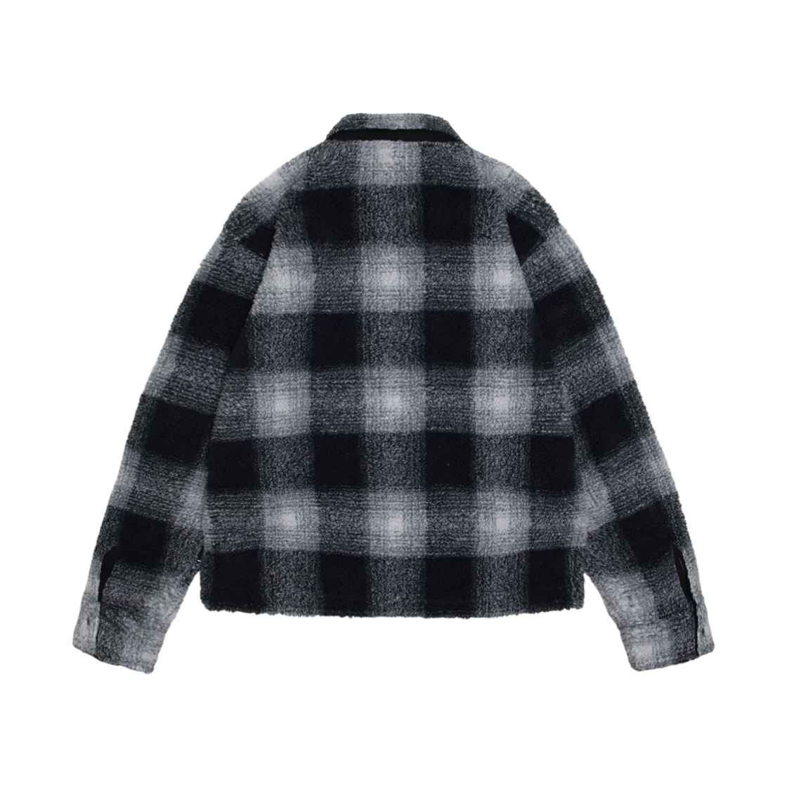 스투시 쉐도우 플레이드 쉐르파 집 셔츠 블랙(Stussy Shadow Plaid Sherpa Zip Shirt Black) - 2