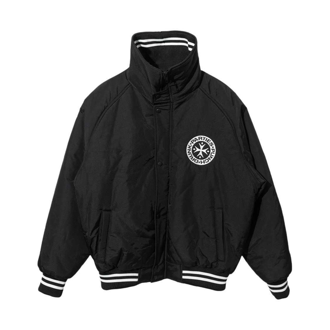 펀치 드렁크 파티즈 풀집 스타디움 푸퍼 블랙(Punch Drunk Parties Full-Zip Stadium Puffer BLACK)