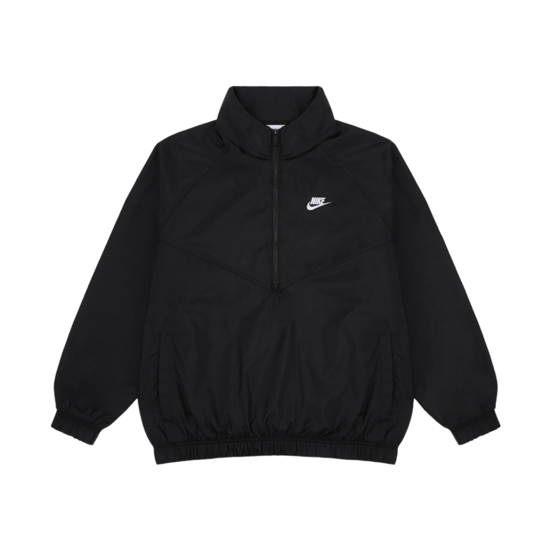 나이키 NSW 윈드러너 언라인드 우븐 아노락 자켓 블랙 - 아시아(Nike NSW Unlined Woven Windrunner Anorak Jacket Black - Asia)