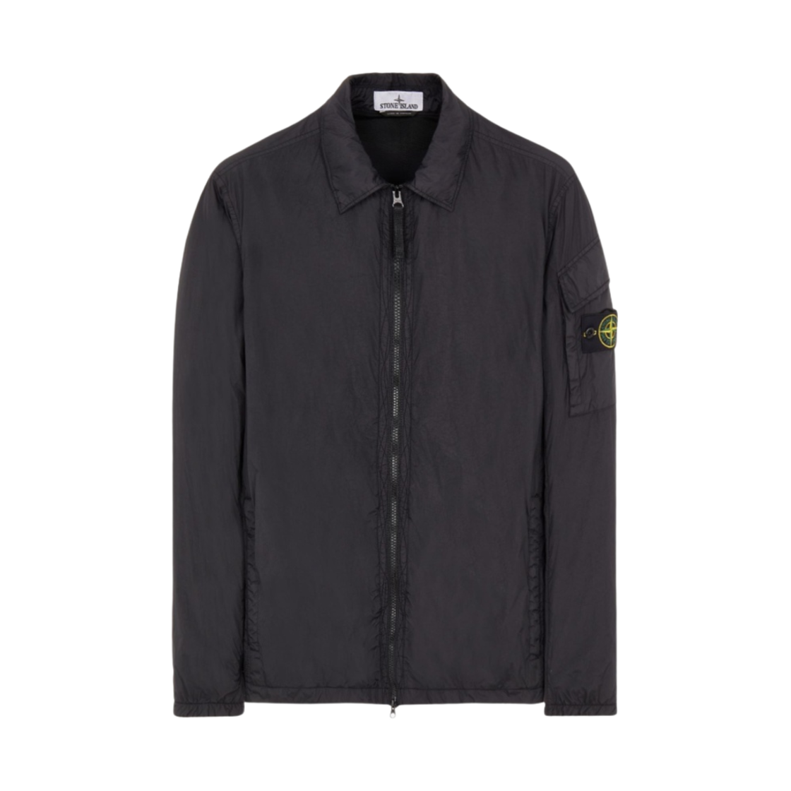 스톤 아일랜드 10223 크링클랩스 나일론 가먼트 다이드 오버셔츠 블랙 - 22FW