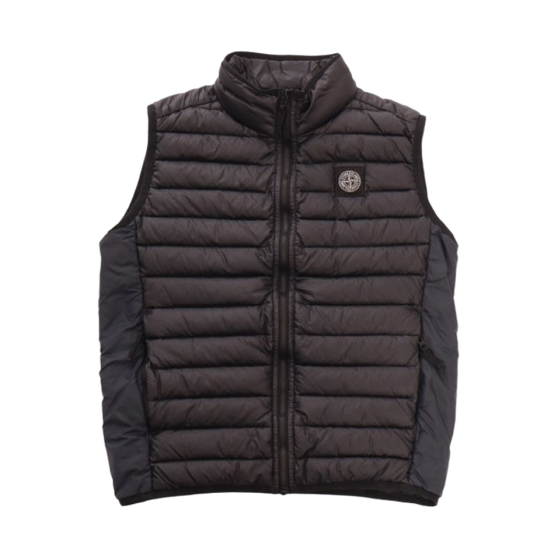 (키즈) 스톤 아일랜드 G0224 룸 우븐 체임버스 R-나일론 다운-TC 베스트 블랙 - 23FW((Kids) Stone Island G0224 Loom Woven Chambers R-Nylon Down-TC Vest Black - 23FW) - 1