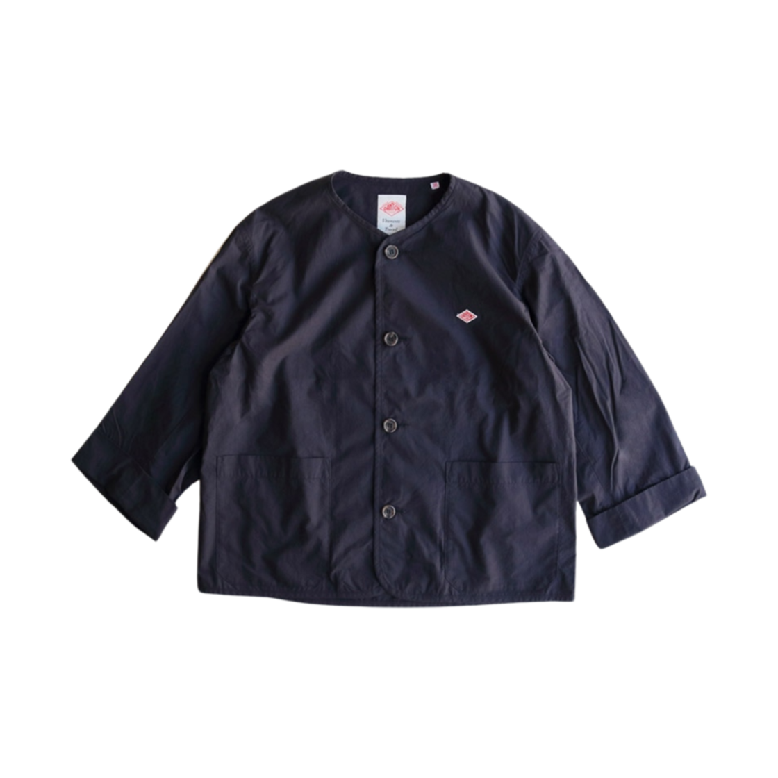 (W) 단톤 코튼 숏 자켓 네이비((W) Danton Cotton Short Jacket Navy)
