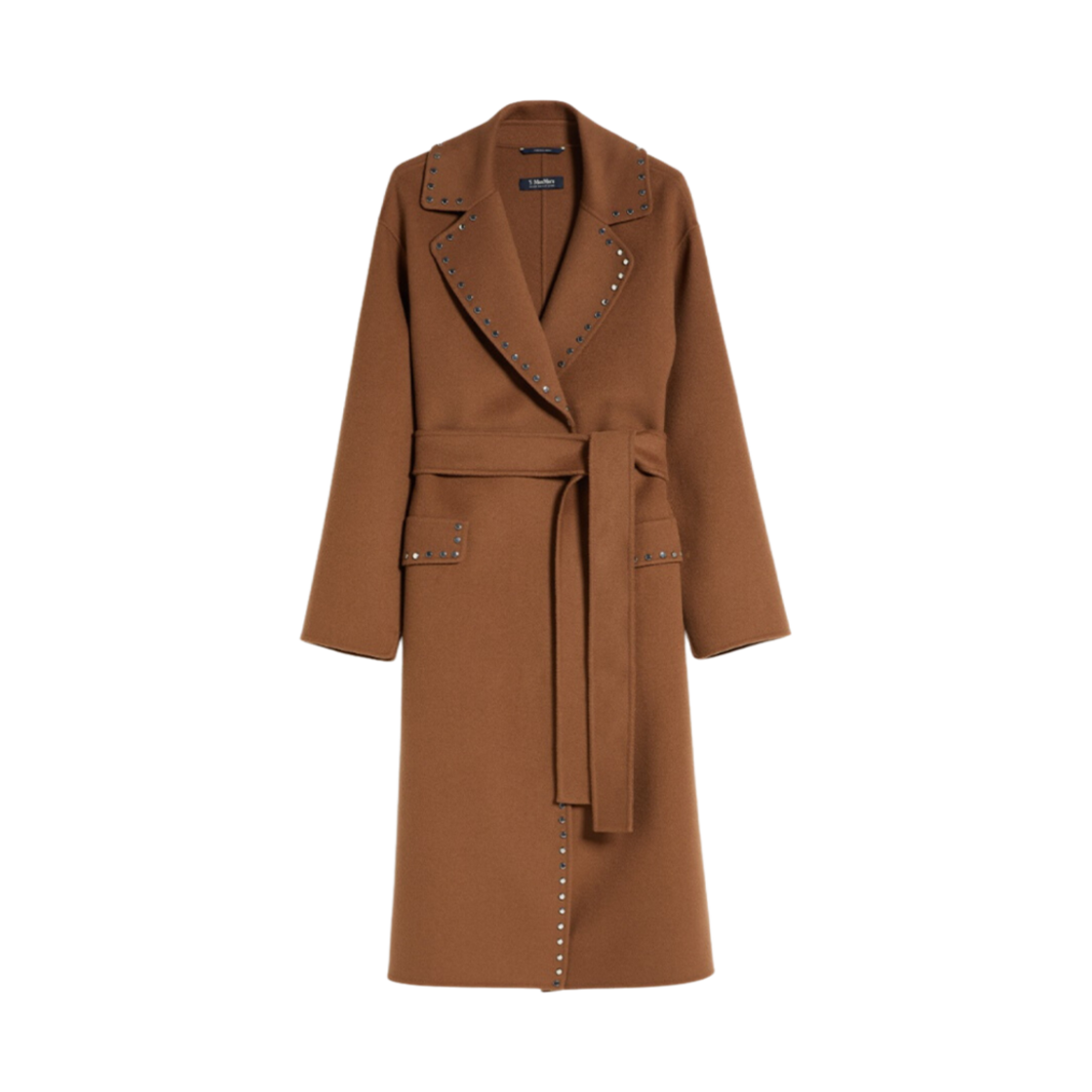 (W) S 막스마라 발모랄 울 방수 코트 토바코((W) S Max Mara Balmoral Wool Robe Coat Tobacco)