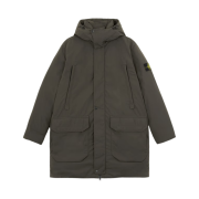 Stone Island 70726 Polyester Micro Twill Long Down Parka with Anti Drop Charcoal Grey - 24FW