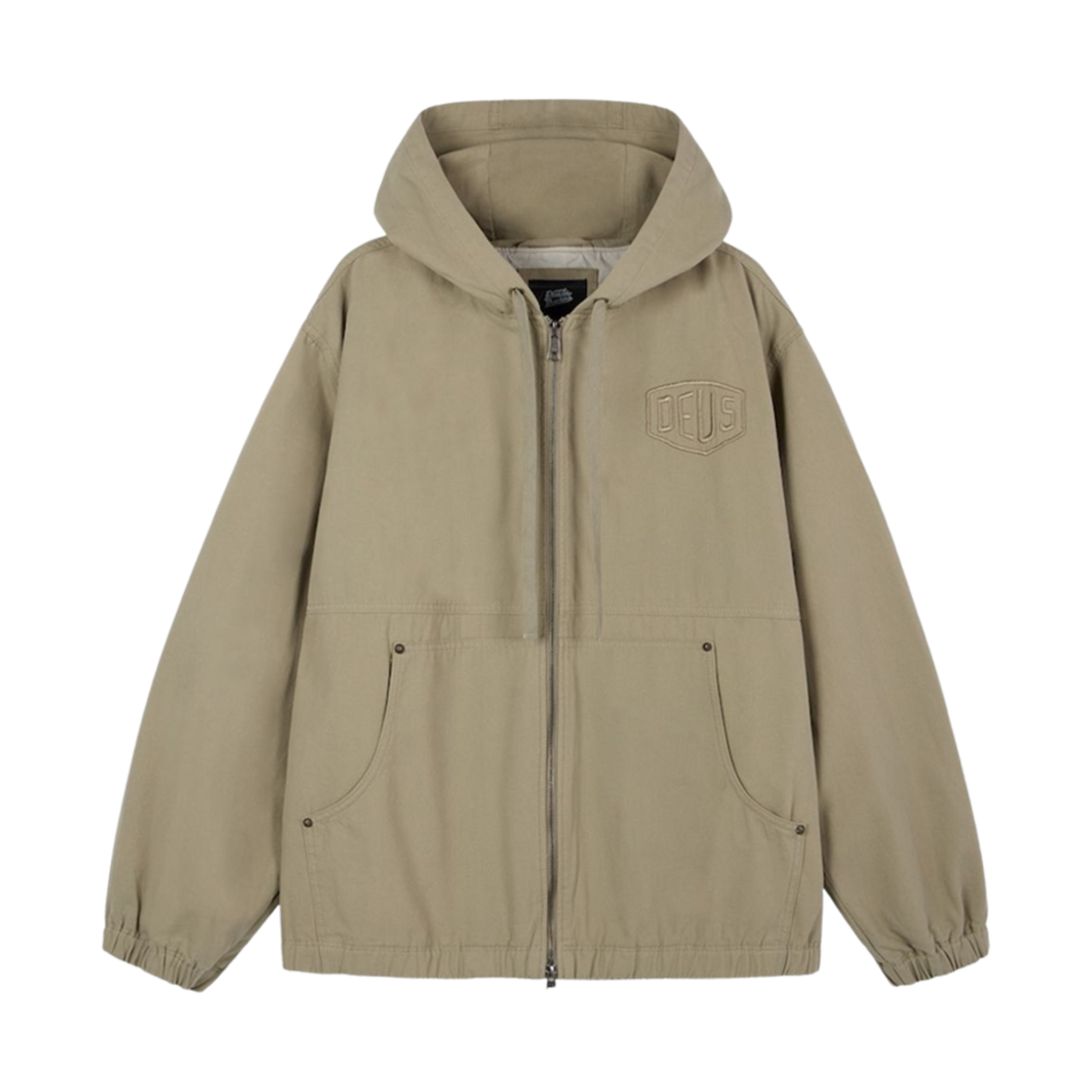 D251UJK020-055 Deus Ex Machina Script Address Carpenter Hoodie Jacket Khaki