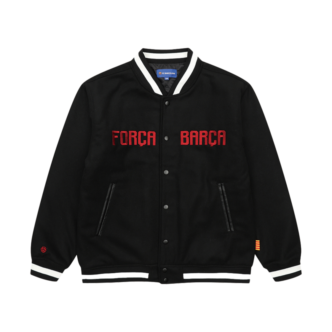 EBCAJKBK1 FC Barcelona Special Line Varsity Jacket Black