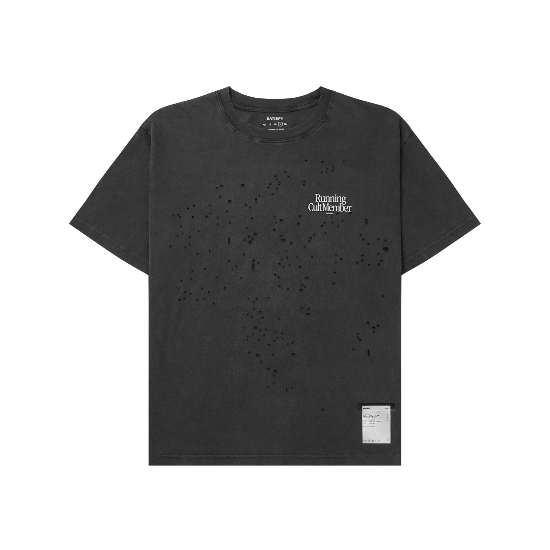새티스파이 모스테크 티셔츠 에이지드 블랙(Satisfy Mothtech T-Shirt Aged Black)