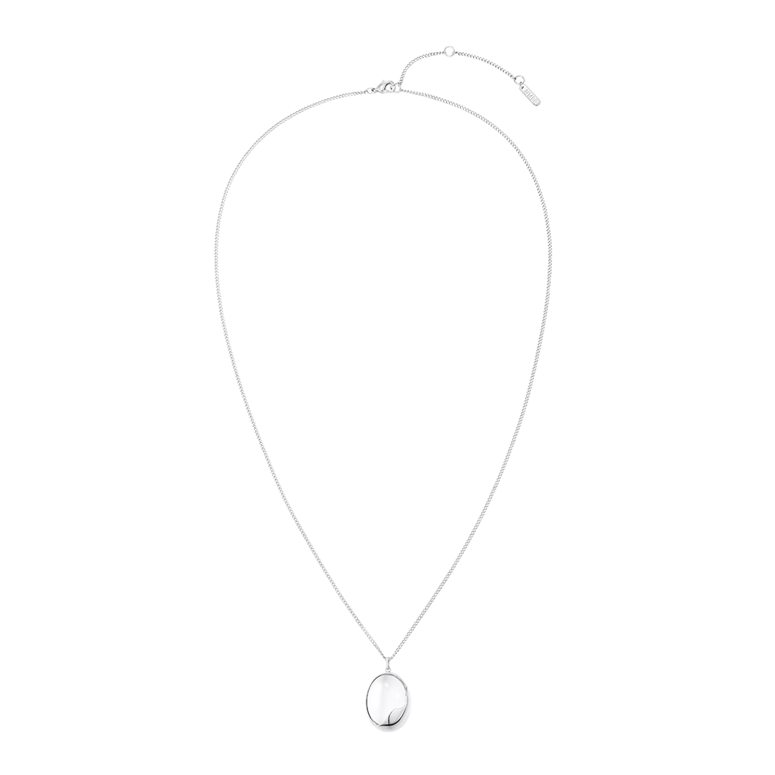 넘버링 #5755 미디엄 이클립스 글래스 펜던트 네크리스 실버