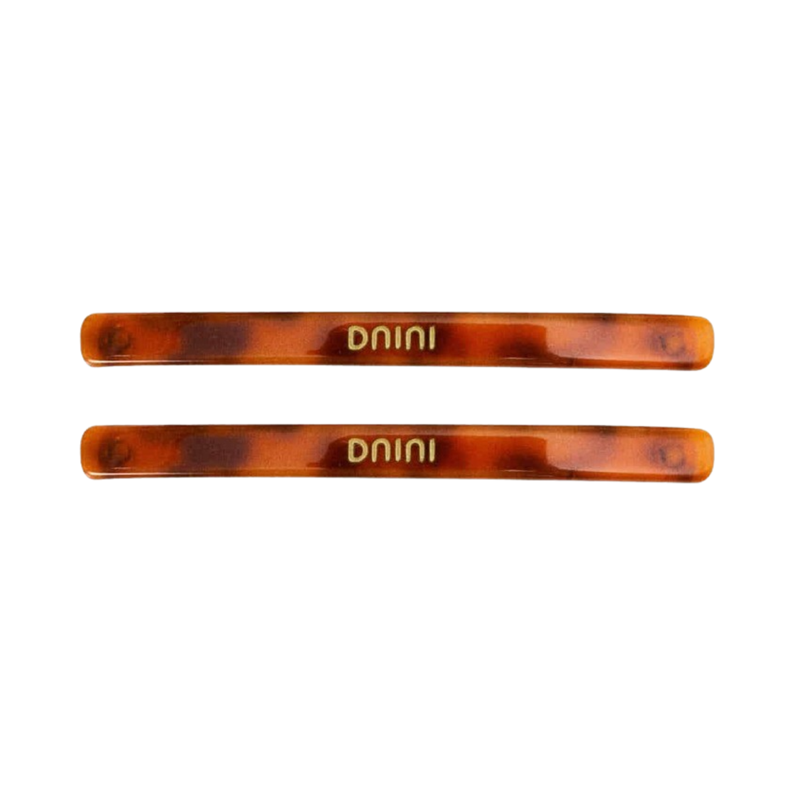 드니니 레터링 헤어핀 브라운(DNINI Lettering Barrettes Brown)