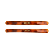 DNINI Lettering Barrettes Brown