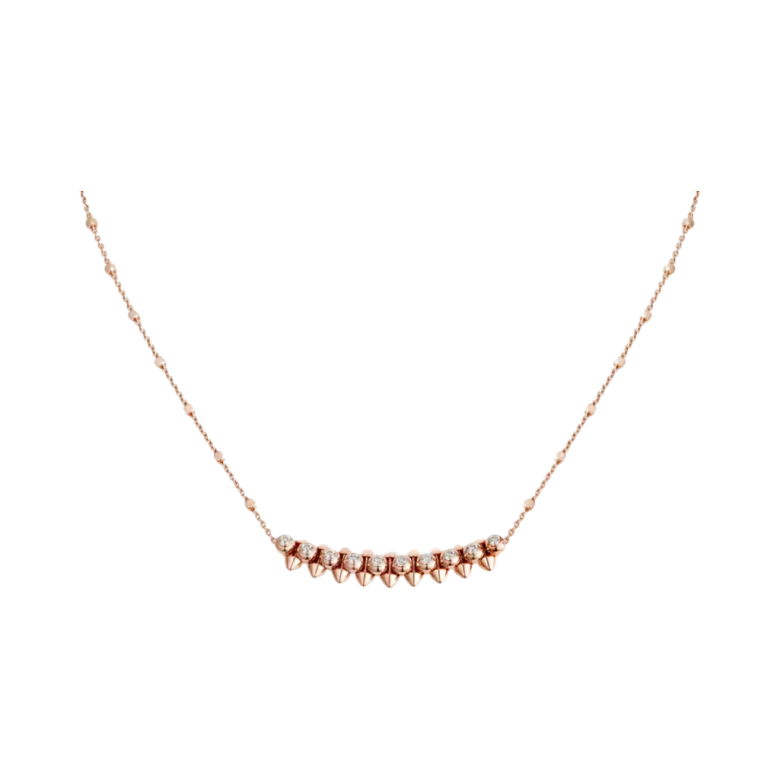 (W) 까르띠에 클래쉬 드 까르띠에 네클리스 핑크 골드 다이아몬드((W) Cartier Clash de Cartier Necklace Pink Gold Diamond) - 1