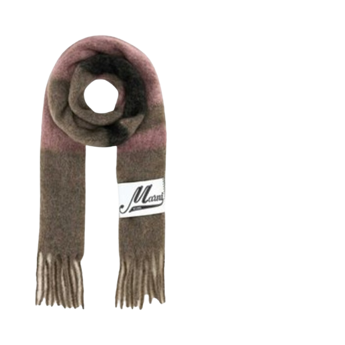 SCMC0122Y0-UAW037-STC68 Marni Striped Alpaca Mohair Scarf Pink