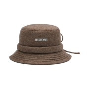 Jacquemus Le Bob Gadjo Bow Bucket Hat Dark Brown