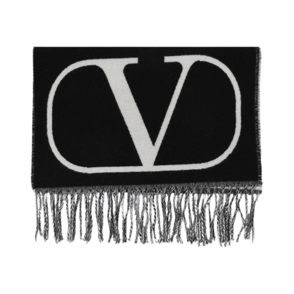 발렌티노 울 블렌드 스카프 블랙(Valentino Wool Blend Scarf Black) - 2