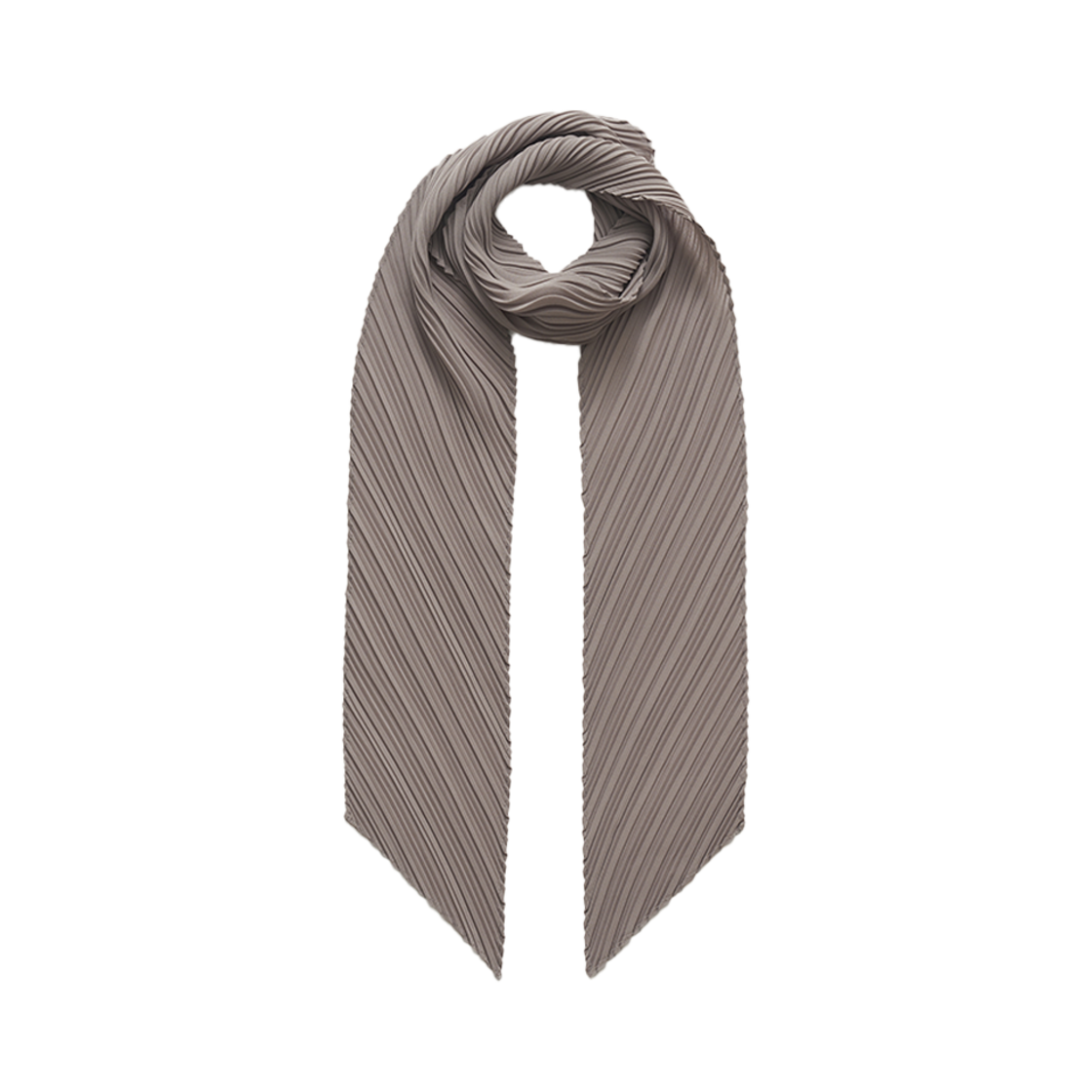 FV25B_MF01MG000 FARVEN Pleats Scarf Mineral Gray