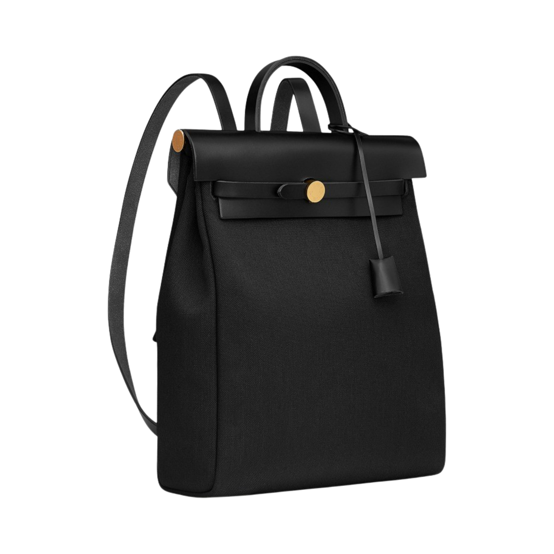 에르메스 에르백 아 도 집 백팩 르투르네 밀리터리 캔버스 & 골드 하드웨어 누아(Hermes Herbag a Dos Zip Backpack Retourne Military Canvas & Gold Noir) - 2