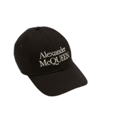 Alexander McQueen Signature Baseball Cap Black Ivory