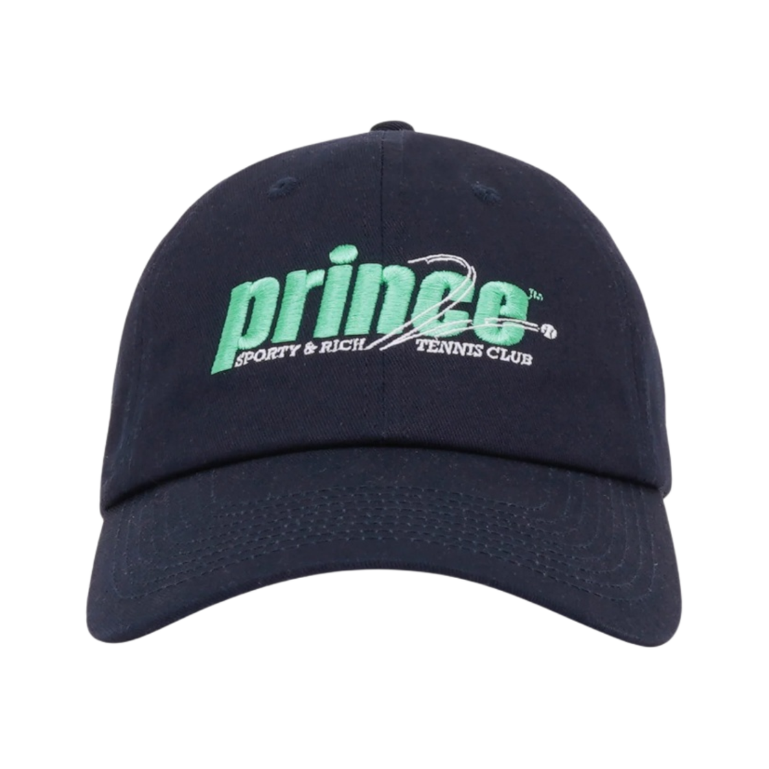 AC039S414RN Sporty & Rich x Prince Rebound Hat Navy Clean Mint