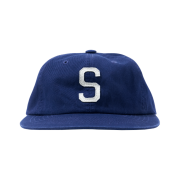 Hello Sunrise S Logo Cotton Relaxed Fit 6Panel Cap Deep Blue