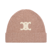 (W) Celine Triomphe Beanie in Seamless Cashmere Nutmeg