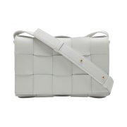 Bottega Veneta Lambskin Leather Cassette White