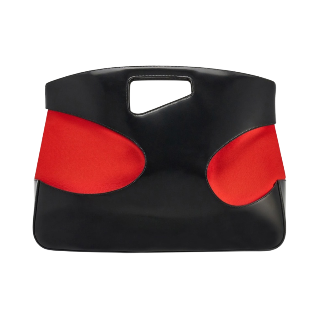 페라가모 탑 핸들백 컷아웃 디테일링 블랙 플레임 레드(Ferragamo Top Handle Bag with Cut-Out Detailing Black Flame Red) - 3