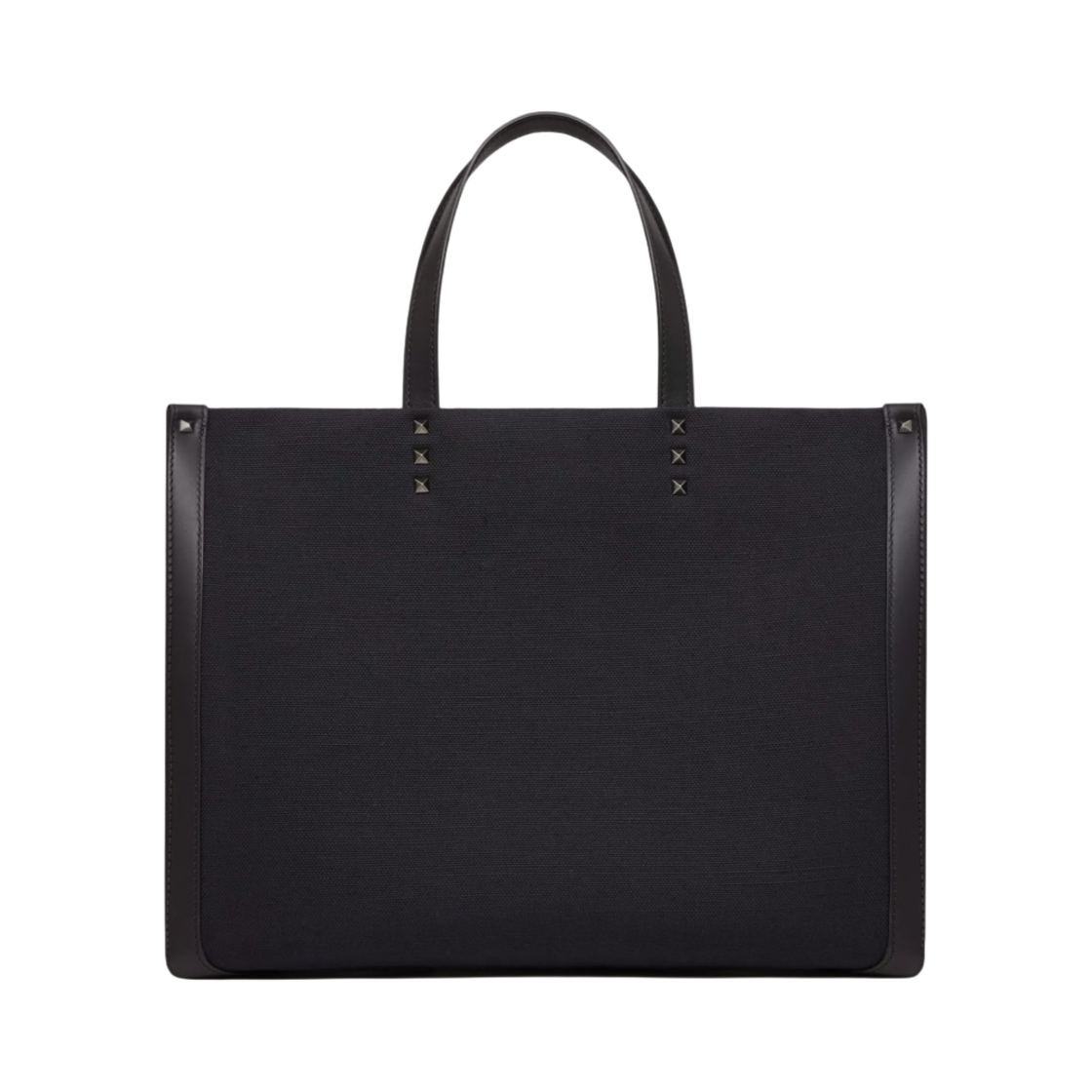 발렌티노 VLTN 에코랩 미디움 캔버스 쇼퍼백 블랙 화이트(Valentino VLTN Ecolab Medium Canvas Shopper Bag Black White) - 3
