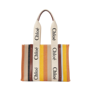 Chloe Woody Medium Tote Bag Multicolor Brown
