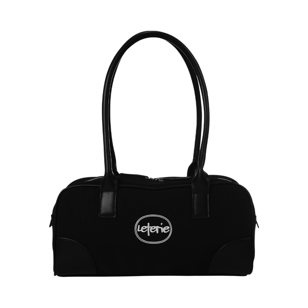 lr24fw63 Leterie Nylon Baguette Bag Black