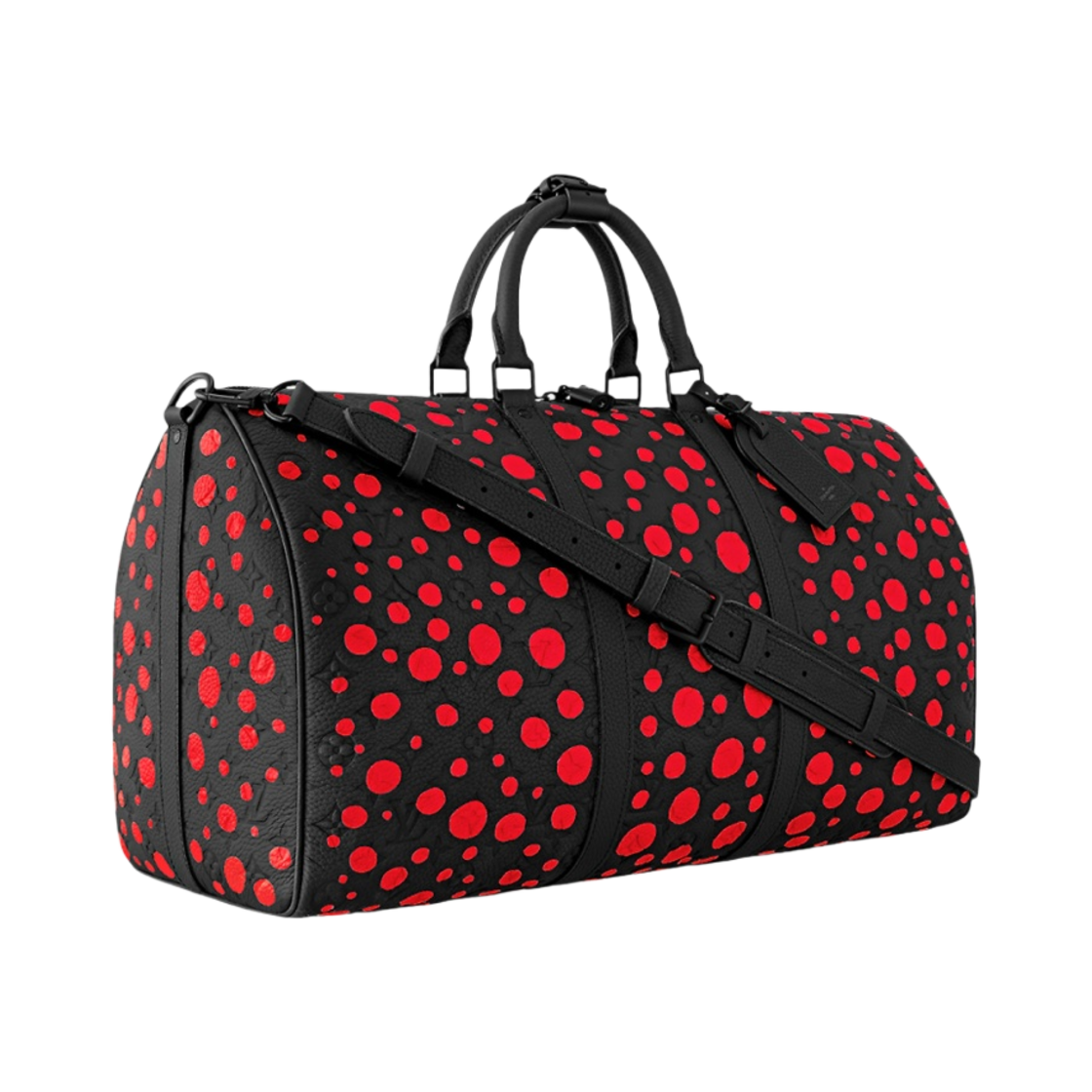루이비통 x 야요이 쿠사마 키폴 50 블랙 레드(Louis Vuitton x YK Keepall 50 Black Red) - 2