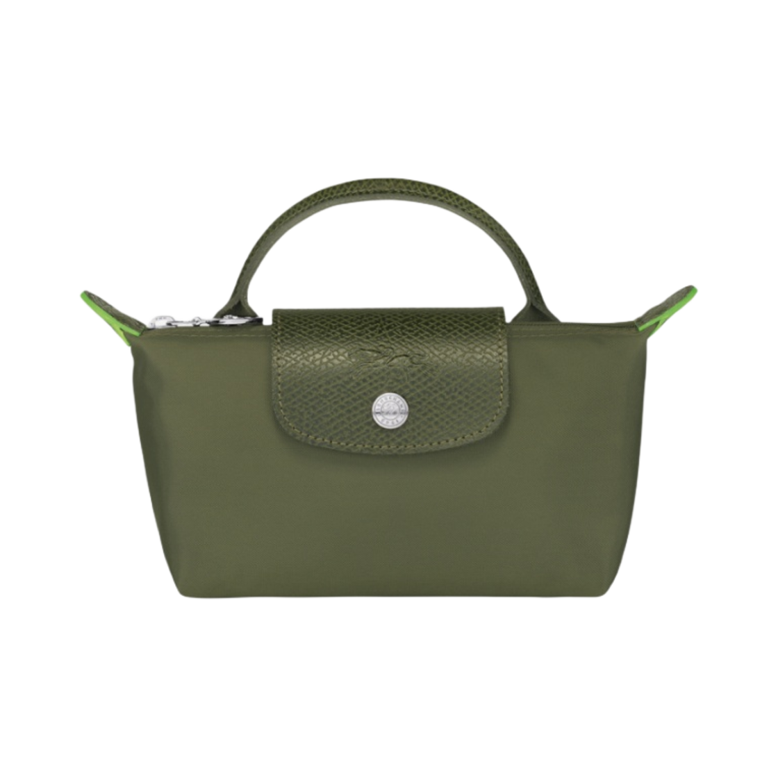 롱샴 르 플리아쥬 그린 핸들 파우치 포레스트(Longchamp Le Pliage Green Handle Pouch Forest)