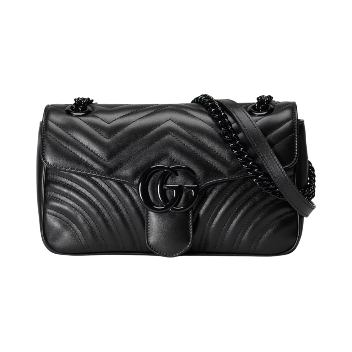 구찌 GG 마몽 스몰 숄더백 블랙(Gucci GG Marmont Small Shoulder Bag Black) - 1