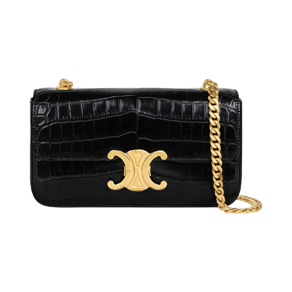 셀린느 체인 숄더백 클로드 닐로티커스 크로커다일 블랙(Celine Chain Shoulder Bag Claude in Niloticus Crocodile Black) - 1