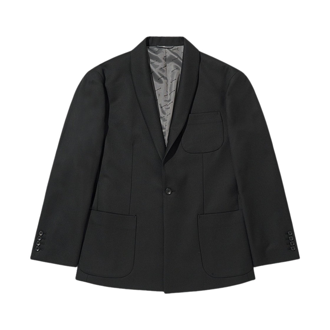 BR023JK0001NC02 BY RANG Wool Suit Jacket Black