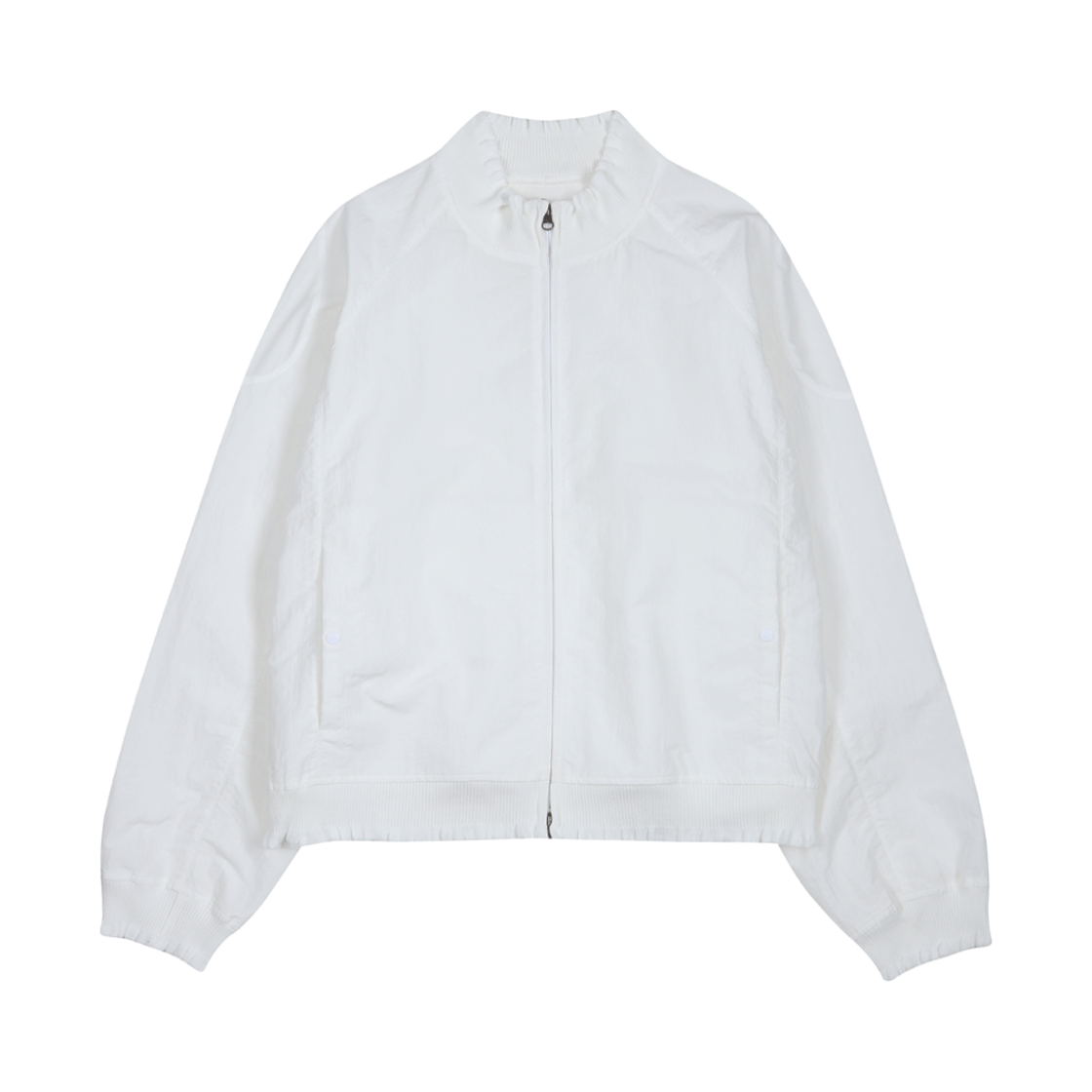 씬 셔링 밴드 나일론 블루종 화이트(SEEN Shirring Band Nylon Blouson White)