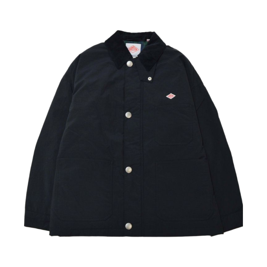 (W) 단톤 나일론 태피터 워크 자켓 블랙((W) Danton Nylon Taffeta Work Jacket Black)