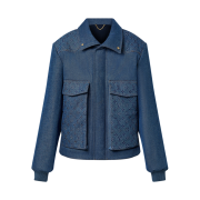 Louis Vuitton Monogram Padded Denim Jacket Blue