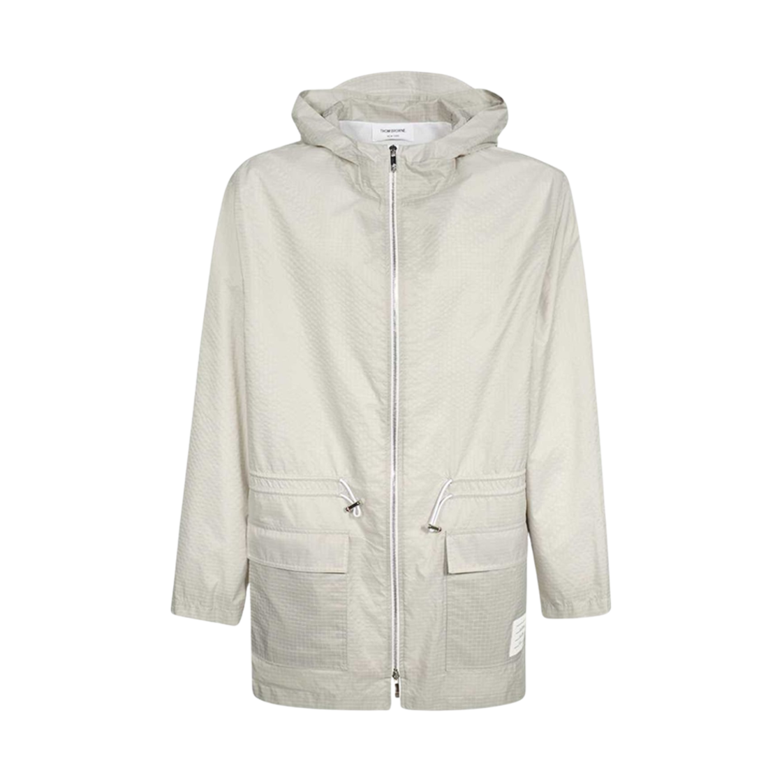 MJT418A-F0517-055 Thom Browne Nylon Ripstop Jacket Light Grey