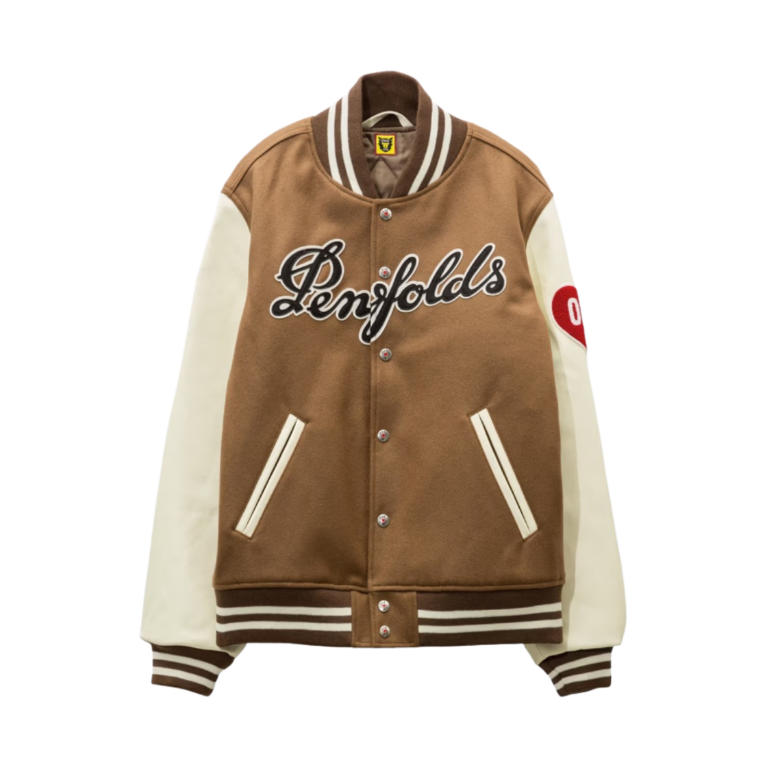 휴먼 메이드 x 원 바이 펜폴즈 바시티 자켓 #1 브라운 - HBX 한정(Human Made x One By Penfolds Varsity Jacket #1 Brown - HBX Exclusive)
