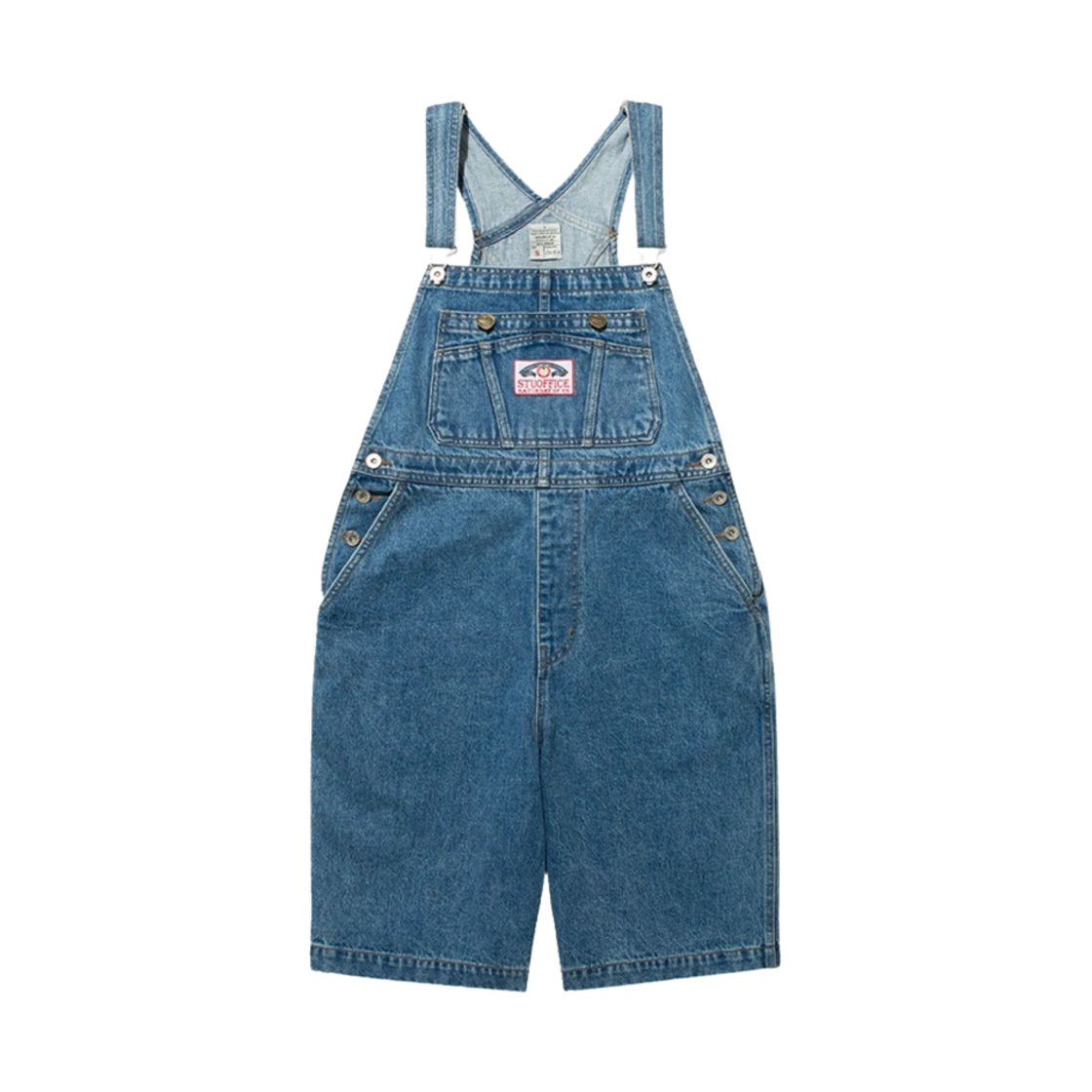 [KREAM 단독] 에스티유 우먼 데님 오버롤 미드 블루